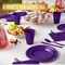 350 Count Purple Disposable Plastic Tableware Set Party Supplies Combo Pack